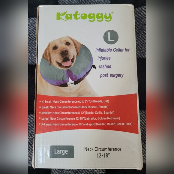 Katoggy inflatable dog collar (medical) in Large. - Picture 2 of 9